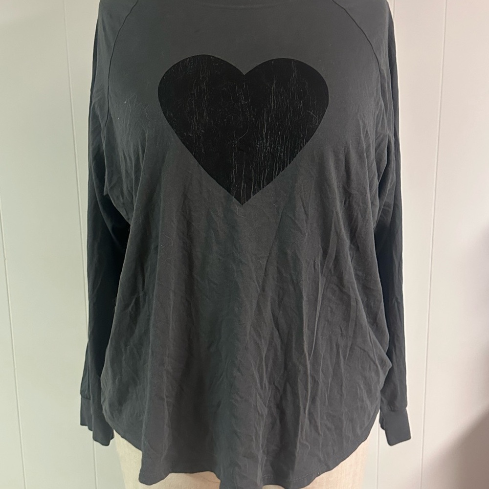 Torrid Black Heart Long Sleeve Shirt